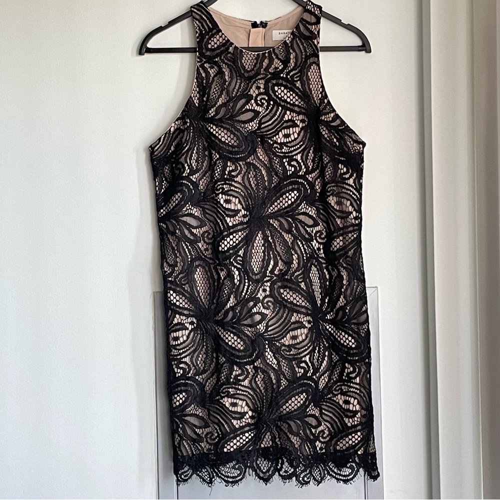 ARITZIA BABATON Henry Black Mini Sleeveless Cocktail Lace Dress - Picture 4 of 11